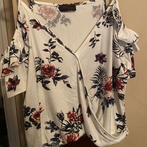 off the shoulders flower top